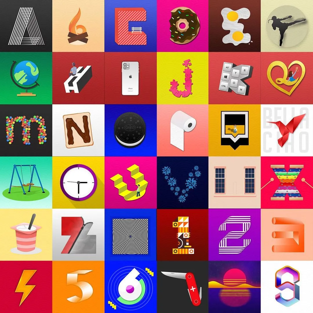 36 Days of Type graphic design challenge artwork